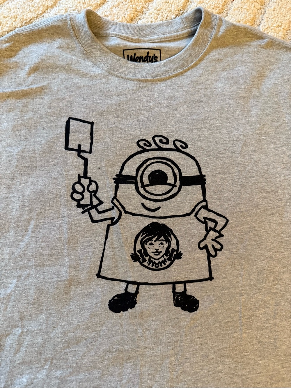 RARE Wendy’s x Minions & Monsters Promo Gray T-Shirt XL NEW 2026 Adult